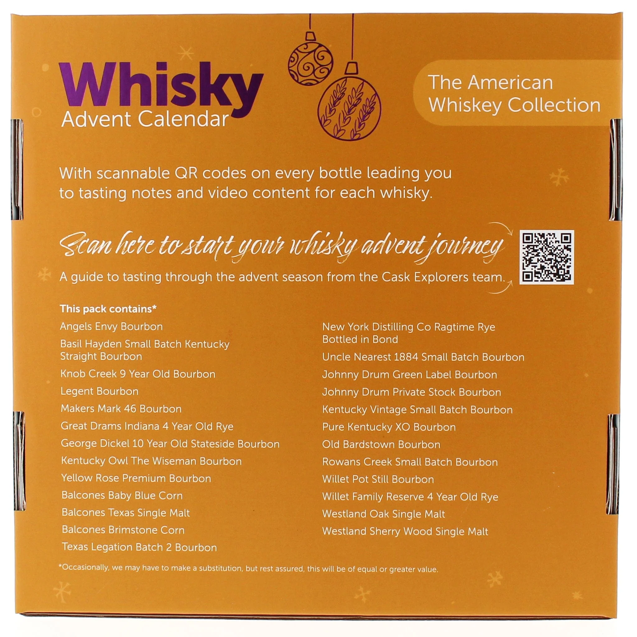 25 Day Bourbon/ USA Whiskey Advent Calendar 2023 25x3cl - Image 2