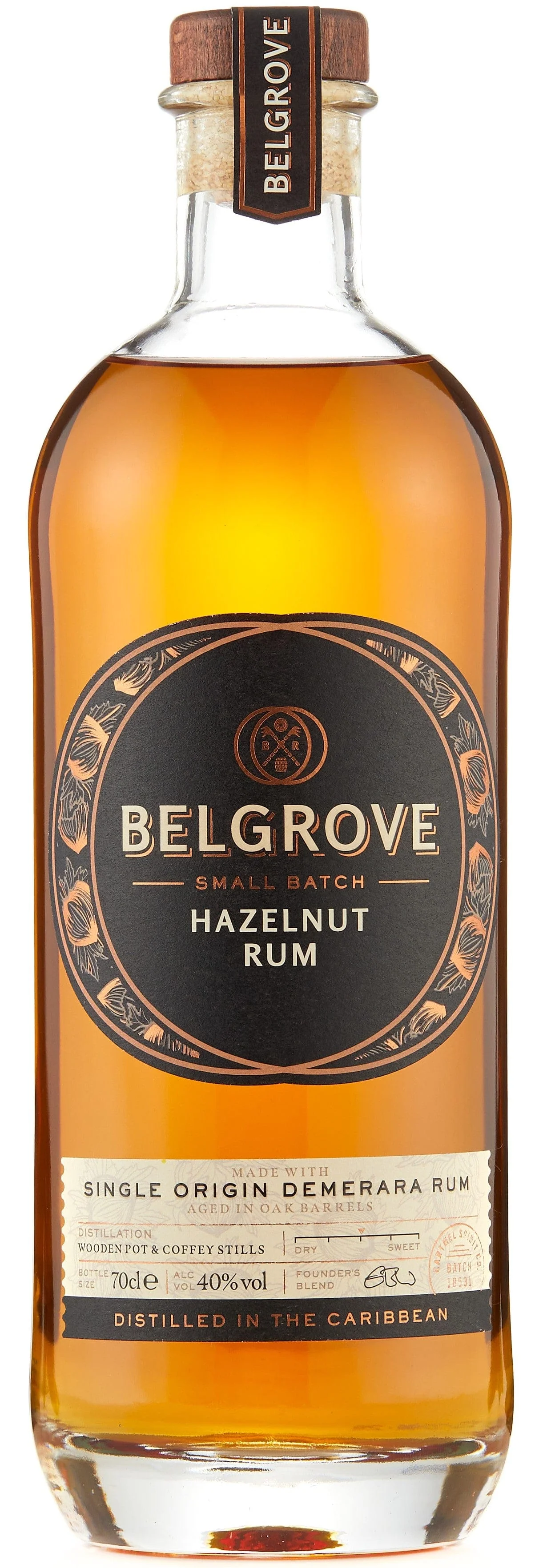 Belgrove Hazelnut Rum 70cl - Image 2