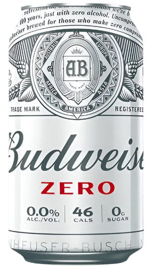 Budweiser Zero 0.0% Alcohol Free Lager Beer Cans 4x330ml