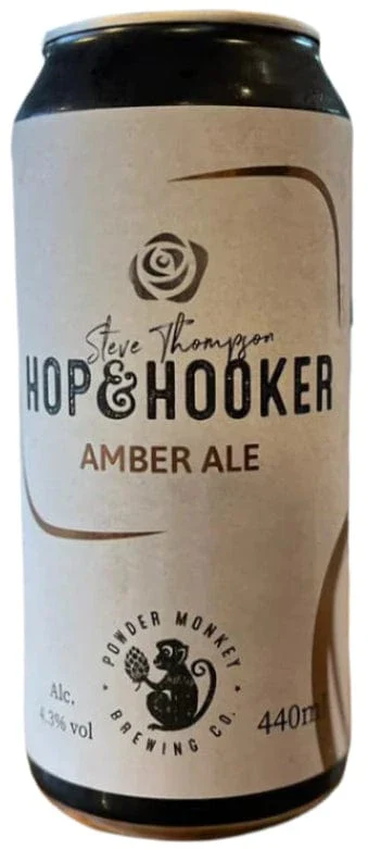 Powder Monkey Brewing Hop & Hooker Amber Ale 4x440ml