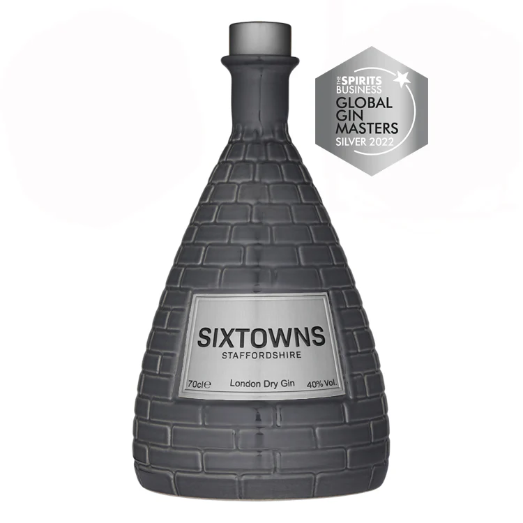 Sixtowns London Dry Gin Limited Edition Silver Bottle 70cl