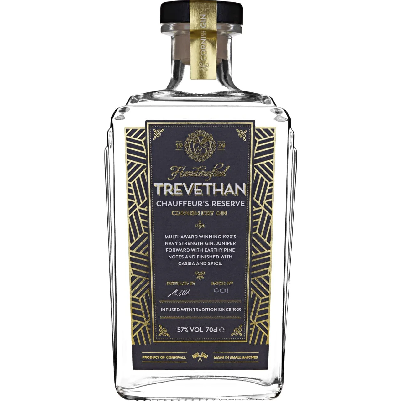 Trevethan Chauffeur's Reserve Navy Strength Cornish Gin 70cl